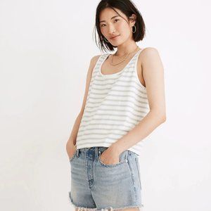 NWT Madwell Boxy-Crop Tank Top in Crawley Stripe